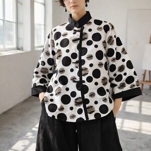 Moonlight Y&S Polka Dot Jacket S Asian Style 3D Eyelash Texture Made in USA